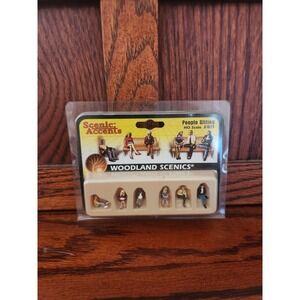 NOS Vintage Scenic Accents People Sitting HO A1829 2002 Made In China